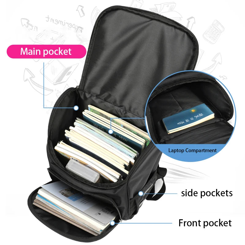 Kids Cartoon Brainrot School Bag - Large Capacity Pupil Backpack for Boys & Girls, Durable Student Bookbag & Commuter Travel Bag