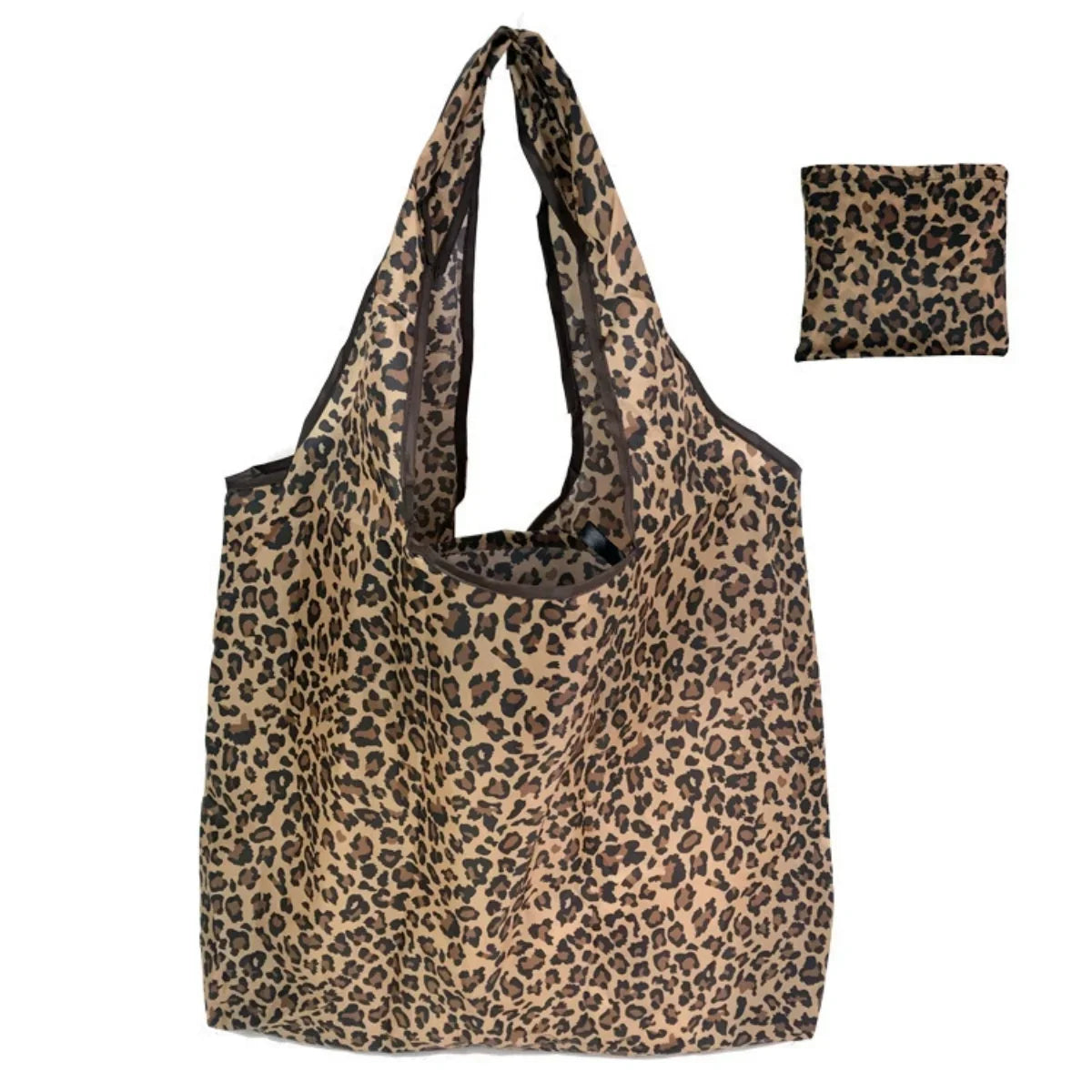 Leopard Print Large Capacity Tote Bag - Foldable Shopping Bag & Trendy Shoulder Handbag for Women, Daily Travel & Grocery