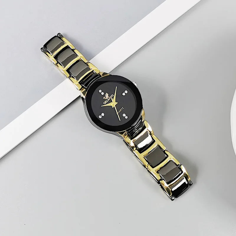 Luxury Business Wristwatches - Men & Women Steel Watch Set