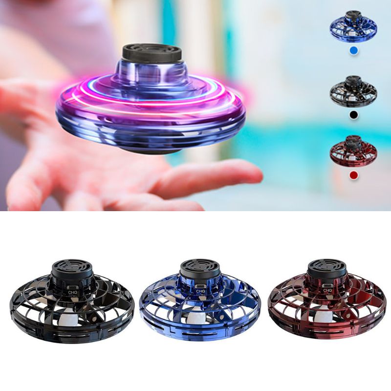 LED Mini Flying Spinner – Interactive UFO Drone & Fidget Toy