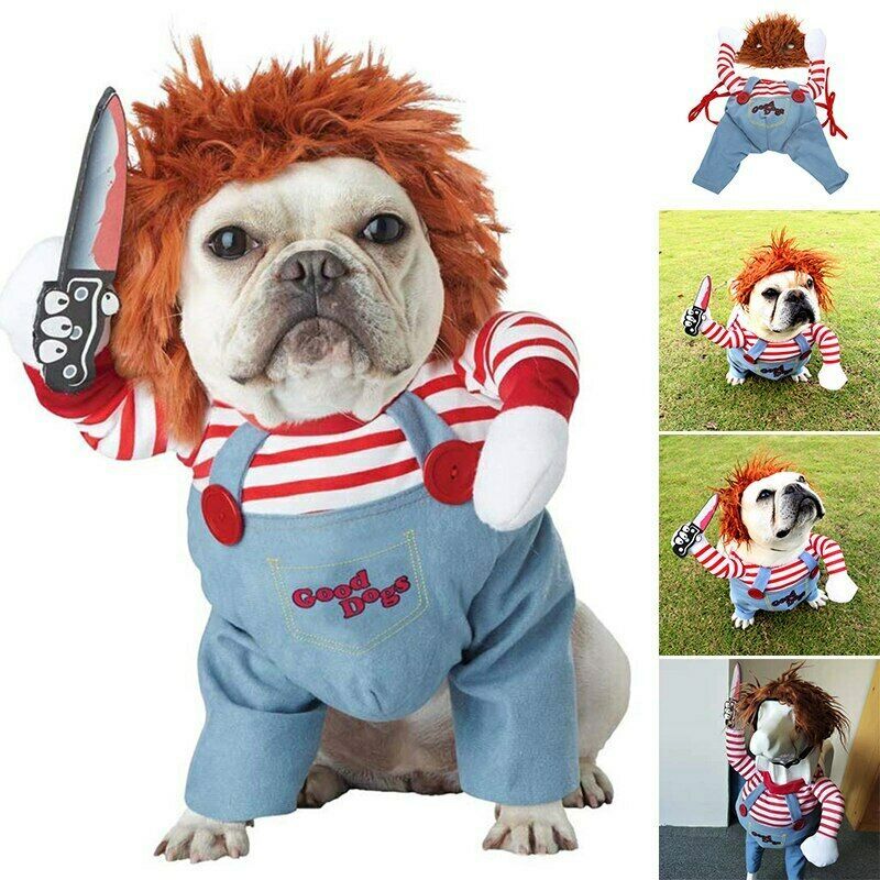 Funny Halloween Dog Costume - Adjustable Scary Cosplay Outfit