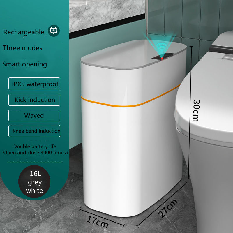 Automatic Smart Trash Can with Lid - Motion Sensor Dustbin, Touchless Smart Dustbin - Rechargeable Automatic Trash Bin