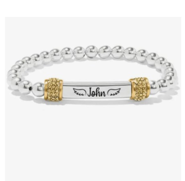 Personalized Engraved Alloy Bracelet - Unique Custom Name Jewelry