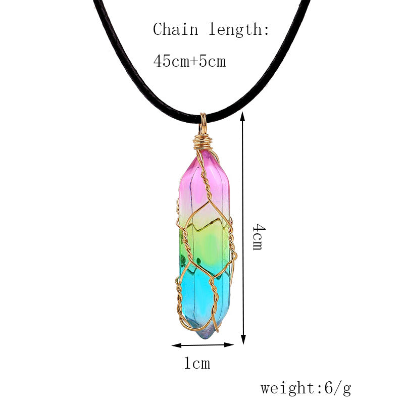 Geometric Clear Crystal Pendant Necklace for Women - Dainty Diamond-Cut Jewelry Gift