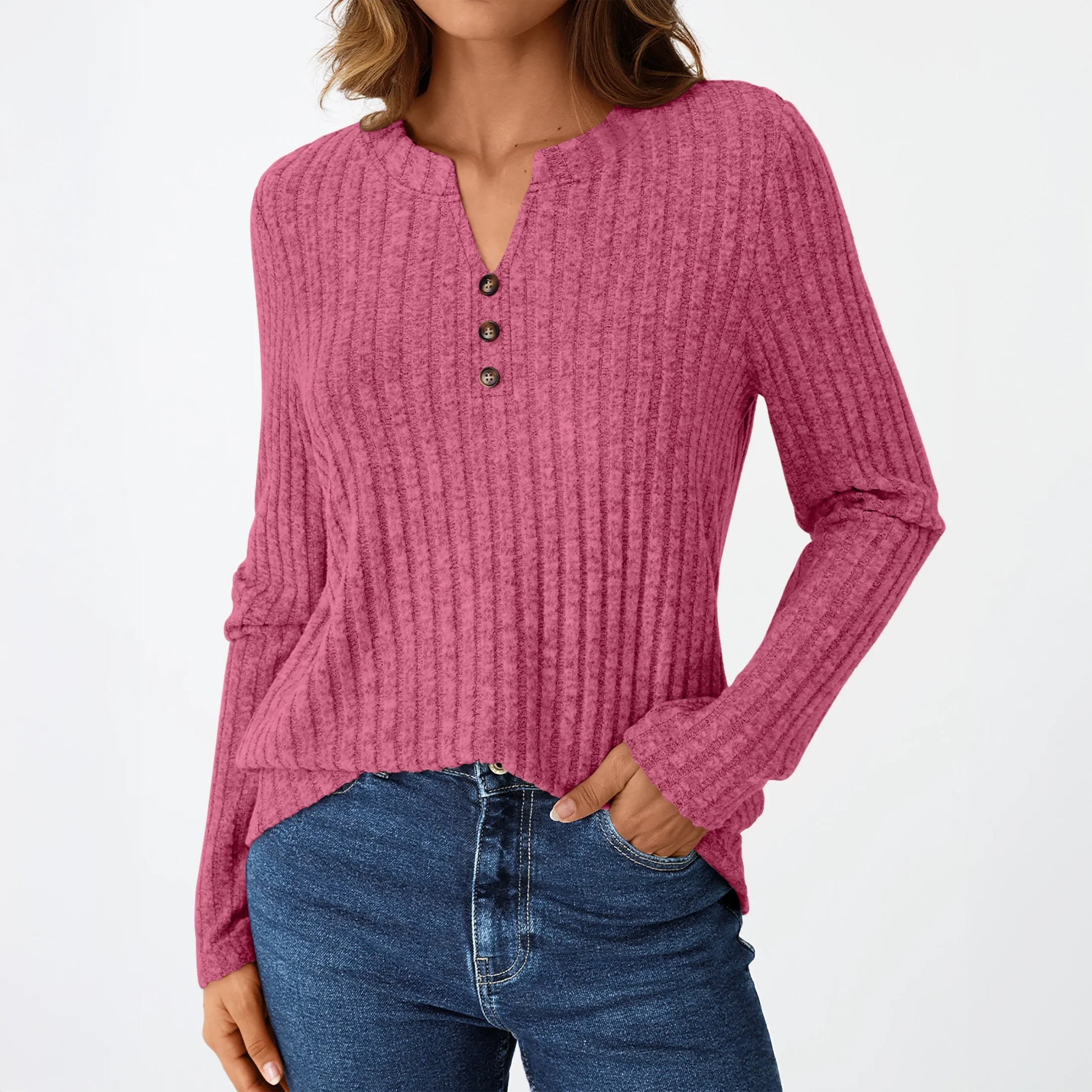 Tunic Shirts for Womens Long Sleeve Tops Casual V Neck Sweaters for Women Blouses