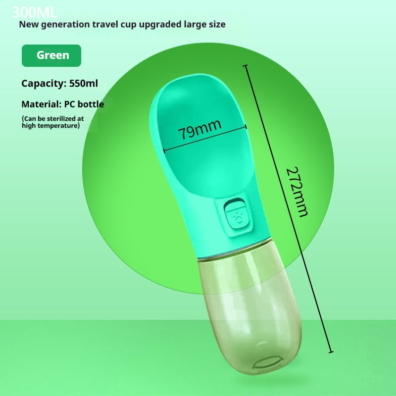 Leak-Proof Pet Travel Water Bottle & Food Bowl - Outdoor