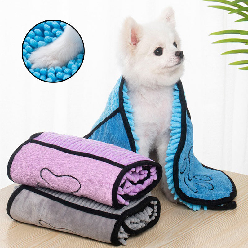 Super Absorbent Microfiber Dog Towel - Quick-Dry Pet Bathrobe
