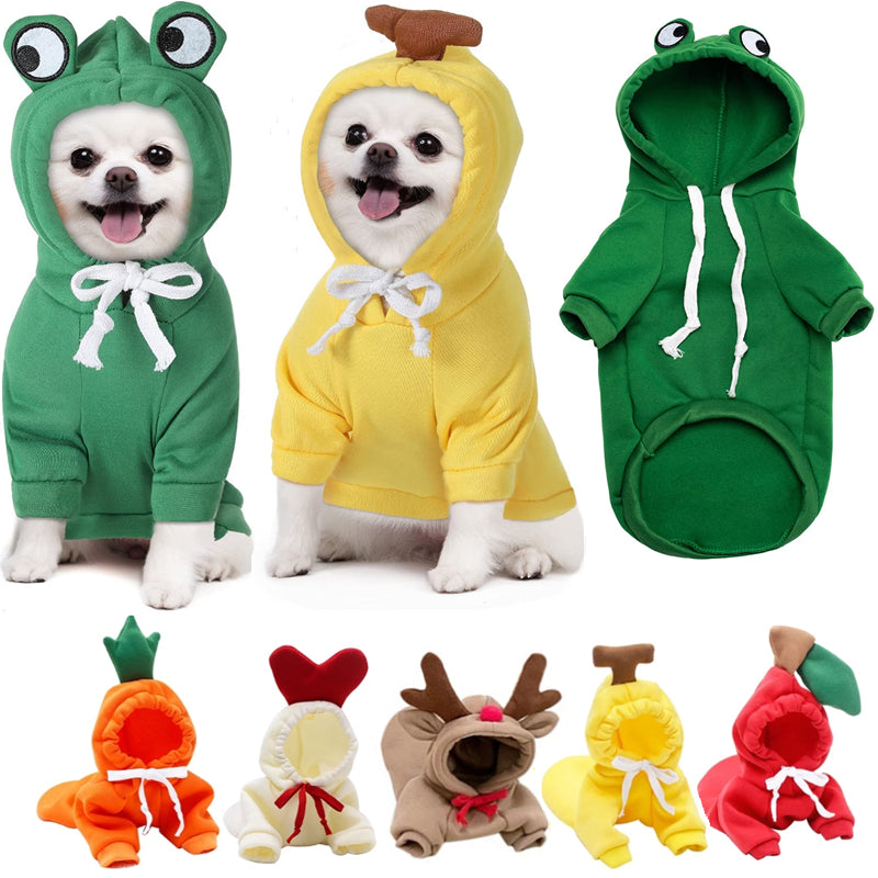 Cute Fruit Dog Hoodie - Warm Winter Fleece Pet Clothes