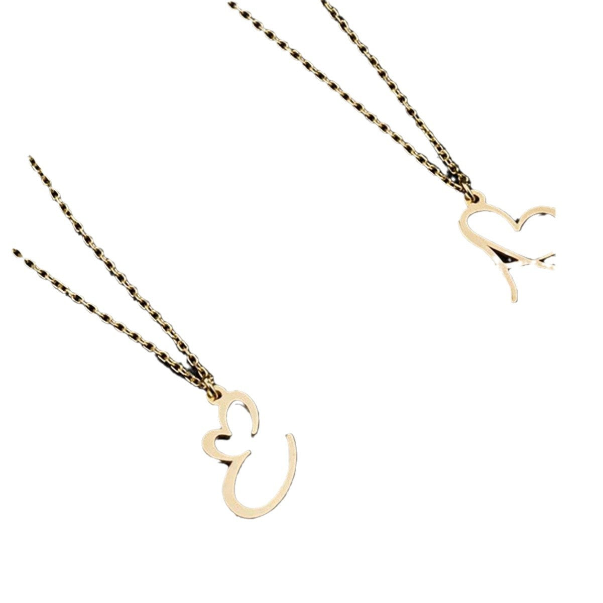 Personalized Heart Initial Necklace - Custom Minimalist Gold Letter Jewelry