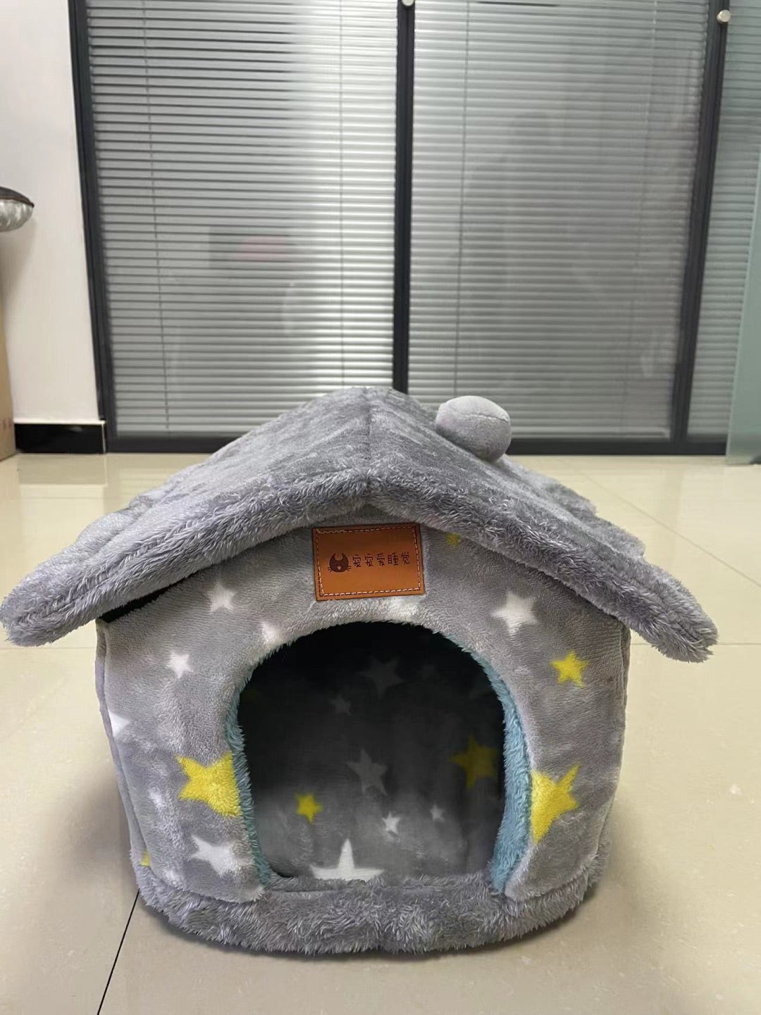 2-in-1 Foldable Dog House & Warm Cat Cave Bed - Winter Pet Villa