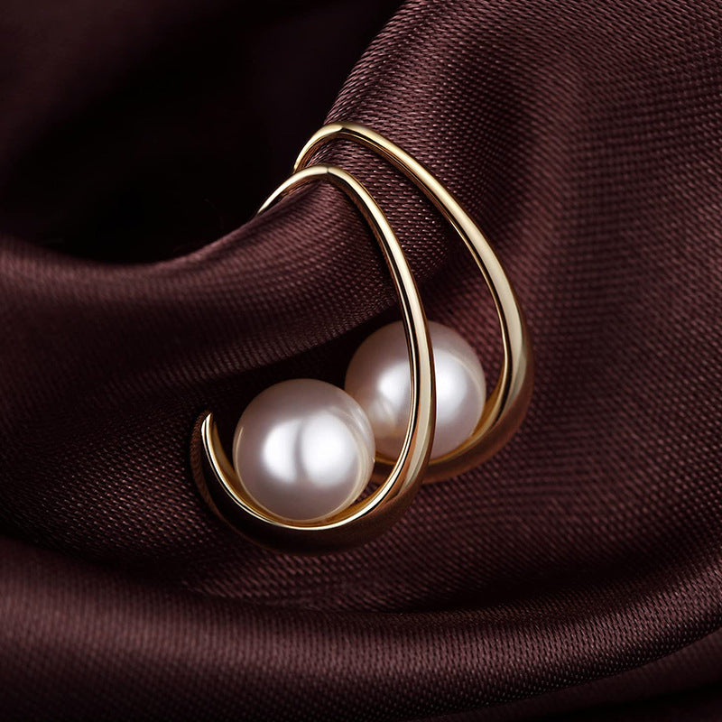 Stainless Steel Irregular Hoop Earrings - High-Fashion Bold Abstract Jewelry