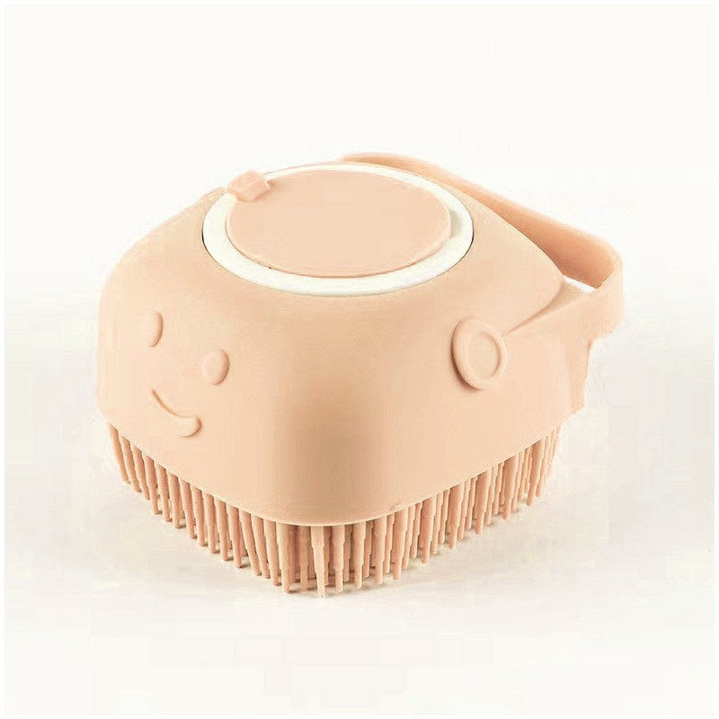2-in-1 Silicone Pet Bath Massage Brush & Shampoo Dispenser