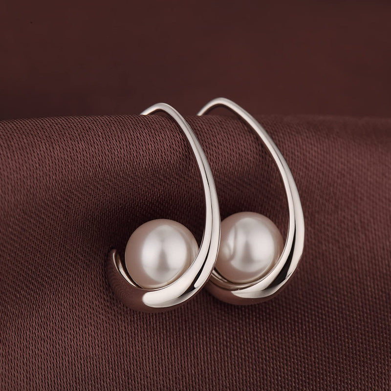 Stainless Steel Irregular Hoop Earrings - High-Fashion Bold Abstract Jewelry