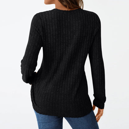 Tunic Shirts for Womens Long Sleeve Tops Casual V Neck Sweaters for Women Blouses