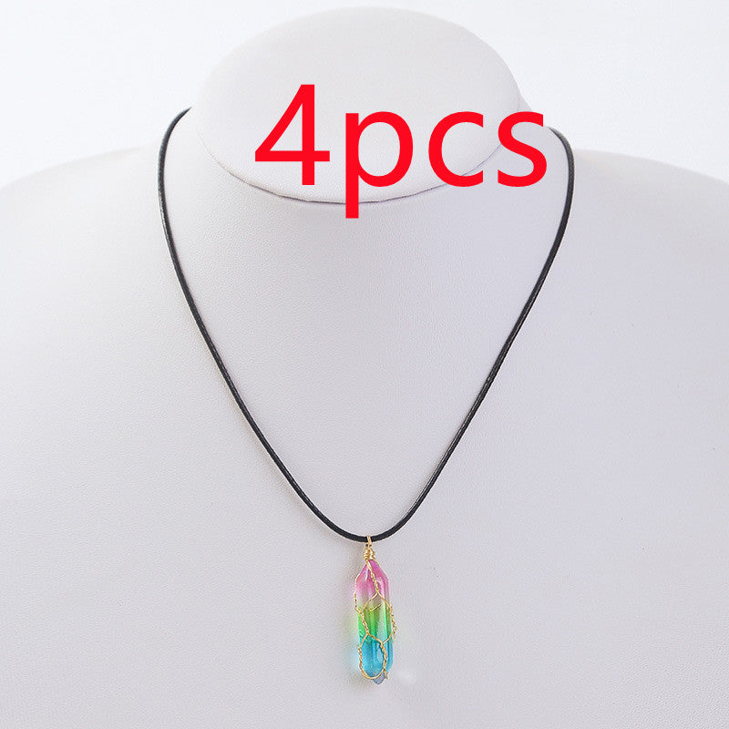 Geometric Clear Crystal Pendant Necklace for Women - Dainty Diamond-Cut Jewelry Gift