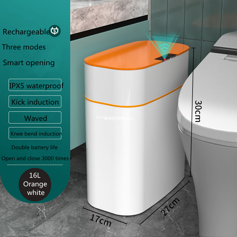 Automatic Smart Trash Can with Lid - Motion Sensor Dustbin, Touchless Smart Dustbin - Rechargeable Automatic Trash Bin