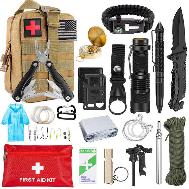 100-Piece Professional First Aid Kit - SOS Emergency Safety Bag
