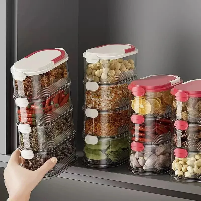 Sealed Multi-Layer Spice Box: Octagonal Organizer