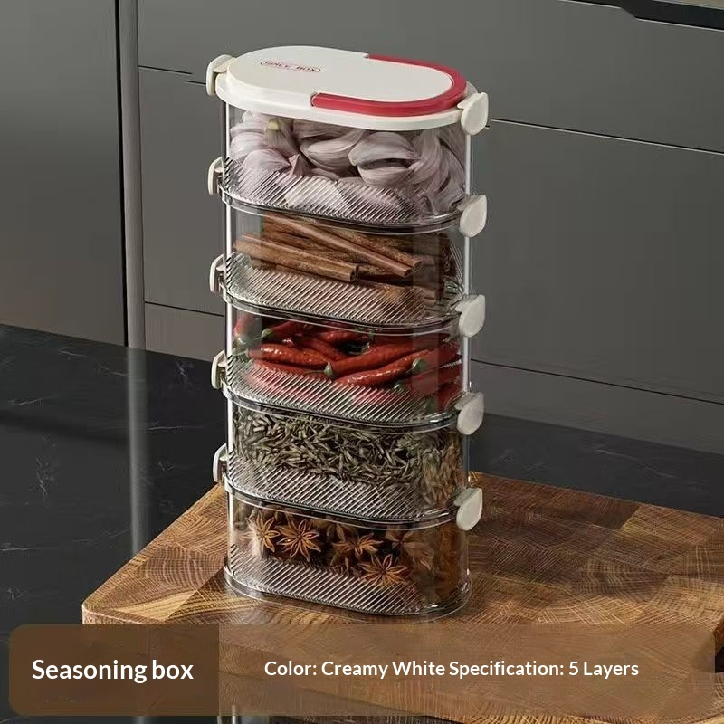 Sealed Multi-Layer Spice Box: Octagonal Organizer