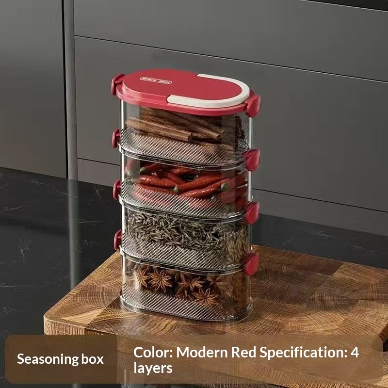 Sealed Multi-Layer Spice Box: Octagonal Organizer